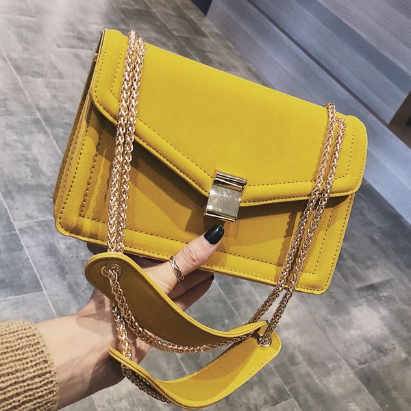 

retro fashion female square bag new matte pu leather women's designer handbag chain shoulder messenger bags