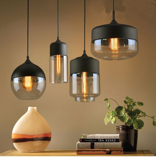 Nordic Modern Loft Hanging Glass Pendant Lamp Fixtures E27 E26 Led