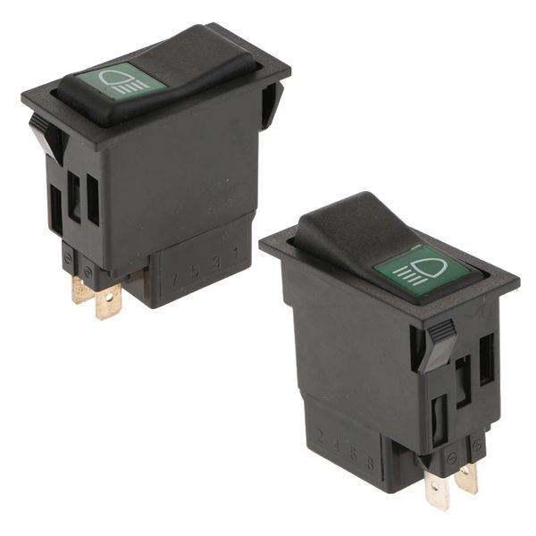 

2pcs 2 pin/3pin fog light on/off push button rocker switch for car trucks
