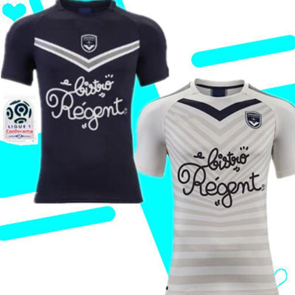 

19 20 girondins de bordeaux soccer jerseys 2020 maillot de foot briand s.kalu kamano ui jo benito de preville basic football shirts, Black