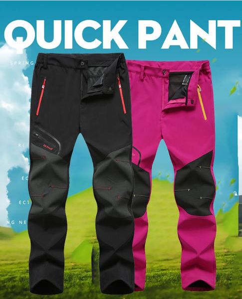 

women waterproof camping climbing trekking fishing hiking pants fleece outdoor hiking pants climbing skiing softshell trouser, Black;green