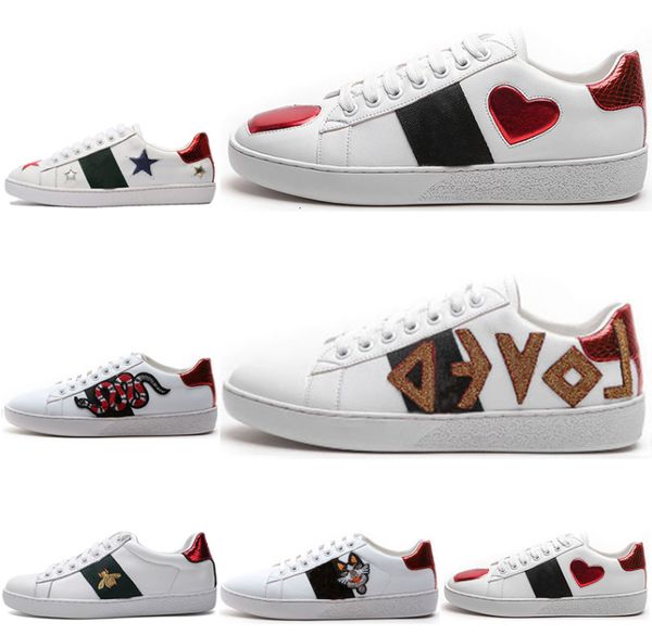

clssic пчелка мужчины женщины sneaker мокасины мода вышивка low cut белый повседневный плоские туфли дизайнерские туфли унисекс zapatillas т