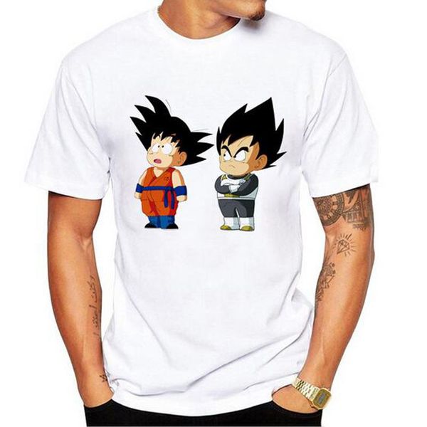 

Mens японский Мультфильм Аниме Саян Сон Гоку Вегета Dragon Ball Slim Fit 3D Повседневный белы