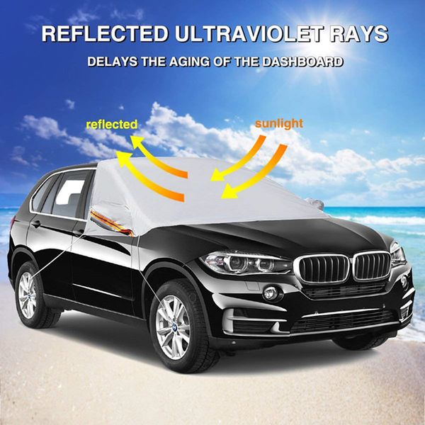 

1pc universal peva car windscreen cover half size windshield front window shade sun shield cushion automobile protective stylin