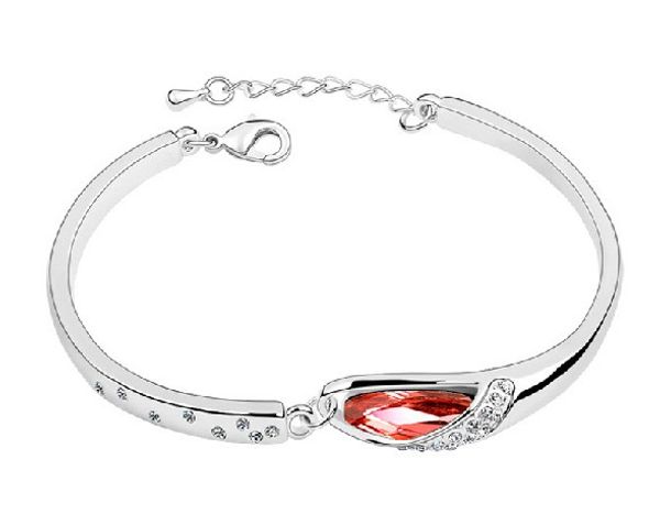 

nice fashion jewelry new crystals women bracelet silver plated charm bracelets bangles low price lucky bracelet for woman, Black