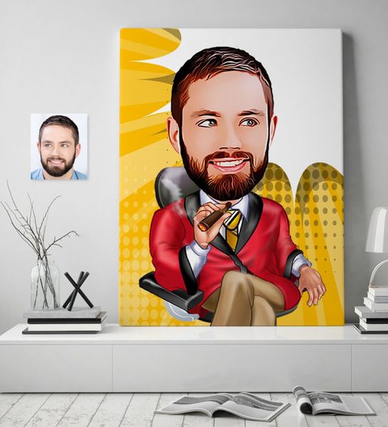 

personalized mr boss cartoon canvas table 70x100 cm 2 pet supplies home garden