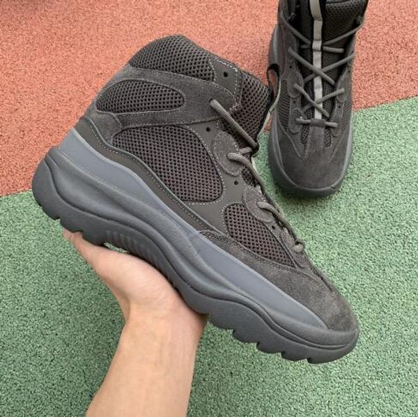 

Kanye we t boot ea on 6 de ert rat 6 graphite black military tyle men eanker trainer 3m reflective men de igner martin boot, Black;green