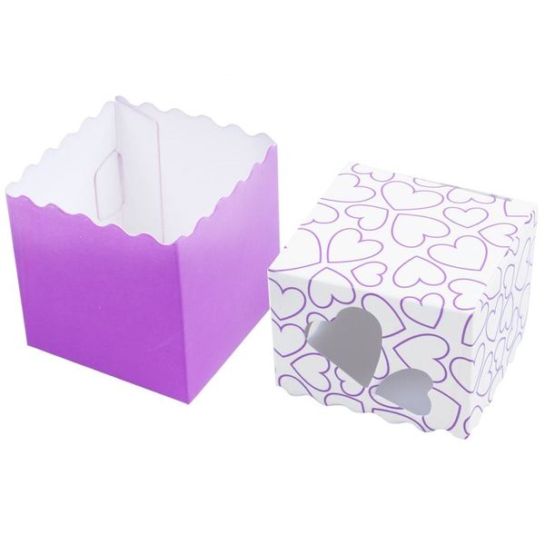 

fashion-50x purple box sachet paper dragees baptism wedding gift dinnerware sets
