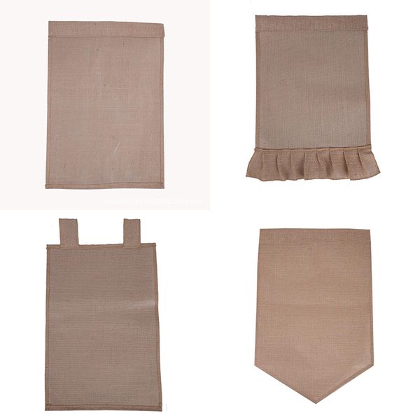 2019 4 Styles Burlap Garden Flag 31 46 Cm Diy Linen Yard