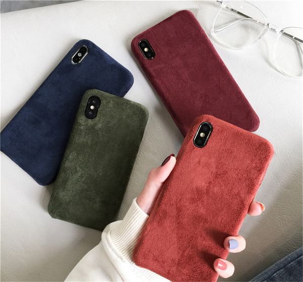

B29 зимний чехол для iphone XR бархатная задняя крышка
