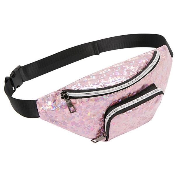 

fashion lady fanny pack women waist bag laser women chest bags purse sport mobile phone pouch crossbody bag rinoneras mujer#h15