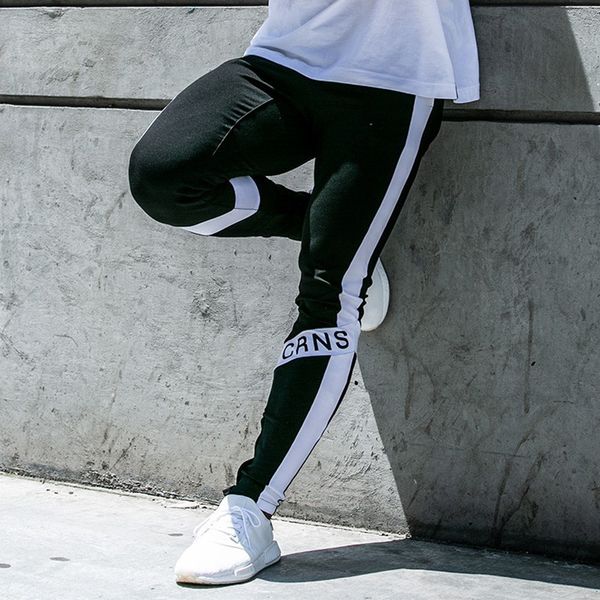 

jogger pants men running sport skinny sweatpants 2019 autumn new gym fitness training trousers male sportswear brand track pants, Black;blue