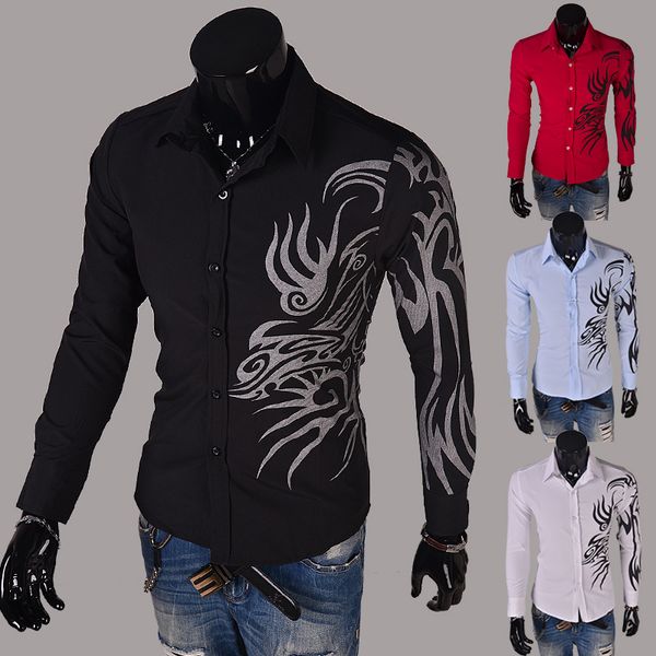 

2016 новые случайные рубашки с длинным рукавом платье мужские мужская одежда социального пригонки бренд бутик хлопок кнопка западной белый ч, White;black