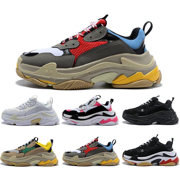 

with socks 2019 multi luxury triple s designer low old dad sneaker combination soles boots mens womens casual shoes 36-45