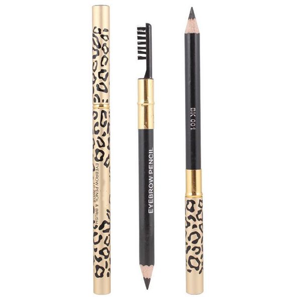 

factory direct new makeup eyes leopard new professional make-up eyebrow pencil & brushblack/brown/dark coffee/gray/light coff