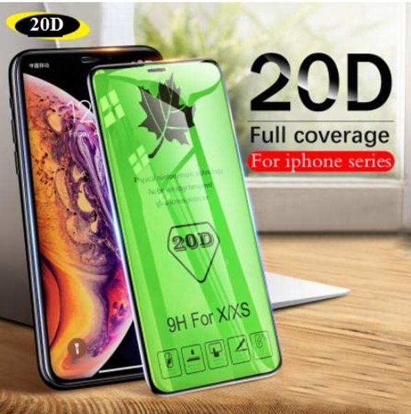 

20d изогнутый край защитная крышка для iphone 7 8 6 6s plus закаленное защитное стекло для x xr xs max стеклянная пленка