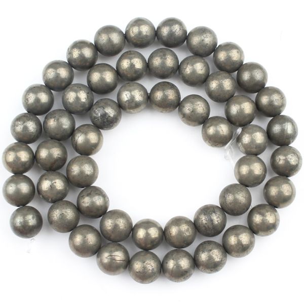 

natural pyrite beads round loose spacer beads for jewelry making diy bracelets necklace 15"inch 4/6/8/10mm wholesale