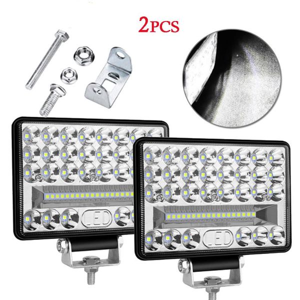 

6000k led work lights 6000lm waterproof 144w driving truck tractor 4wd