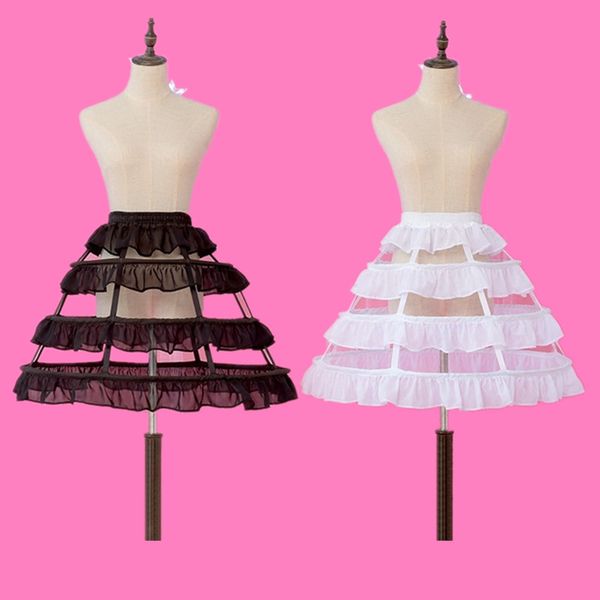 

новый стиль подъюбники 3 обручей short сборки underskirt crinoline для невесты свадебное вечернее платье белый / черный / красный свадебные, White
