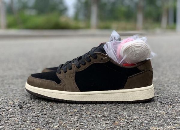 

2019 new release brown travis 1 low og ts sp mocha men cactus jack dark scotts basketball shoes sport sneaker 40-46