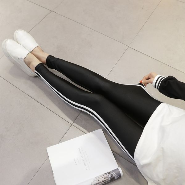 

9960# 2018 autumn fashion skinny maternity legging super stretch pants for pregnant women summer elastic waist belly pregnancy, Blue