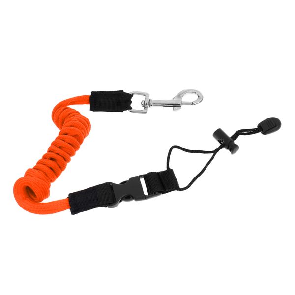 

elastic 55''/140cm kayak canoe paddle leash safety boat fishing rod pole coiled lanyard cord tie rope