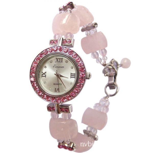

supply independent original natural crystal ms han edition diamond-encrusted bracelet watches wholesale watches, Slivery;brown