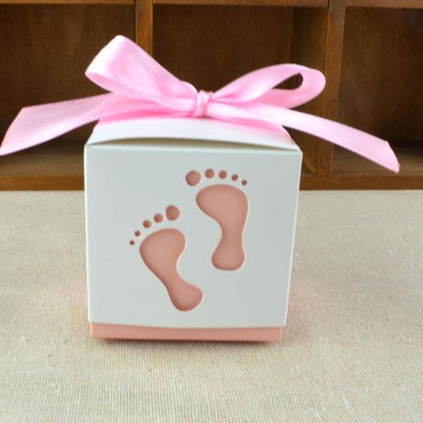 

gift wrap 50pcs cut baby feet candy bomboniere boxes wedding favor shower