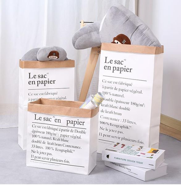 

nordic ins kraft paper storage bag double layer thickening kraft paper bag toys home flower arranging