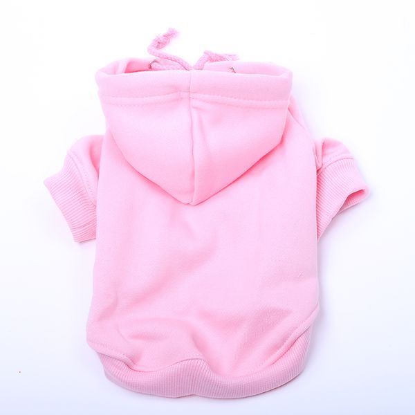 

solid dog cat hoodie sweater pet puppy t-shirt coat for dogs cats small medium 6 colours 7 sizes