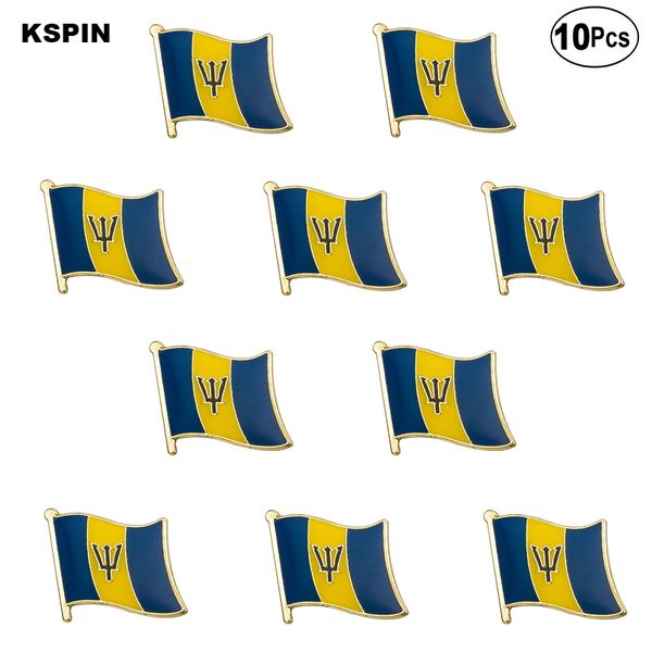 

barbados flag lapel pin flag badge brooch pins badges 10pcs a lot, Gray