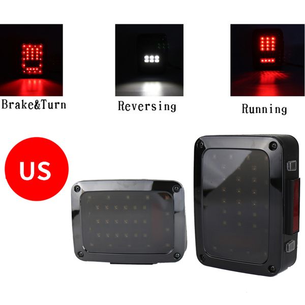 

brake turn night driving signal lamp warning parking 4d smoke lens replacement accessories led car tail lights rear for wrangler