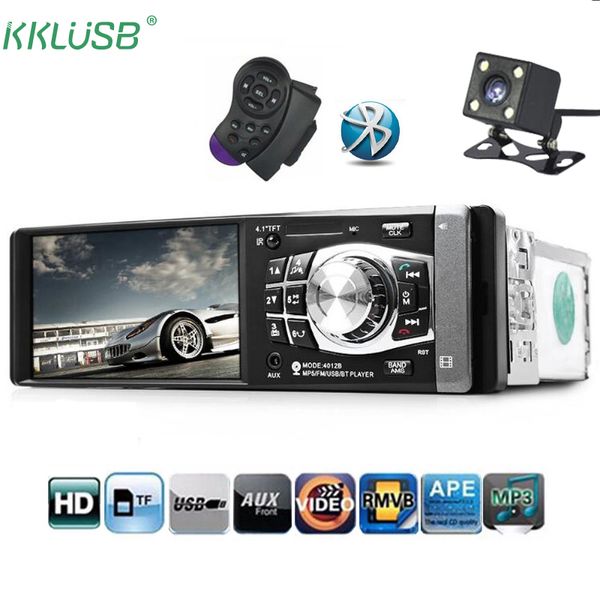 

car radio 1 din 4012b fm radio car auto audio stereo bluetooth autoradio support rear view camera steering wheel contral