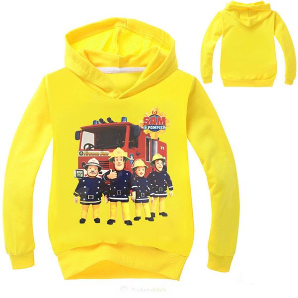 

dlf fireman sam long sleeve sweatshirt firefighter clothes boys hoodies teenagers clothes for children clothing casual coat, Black