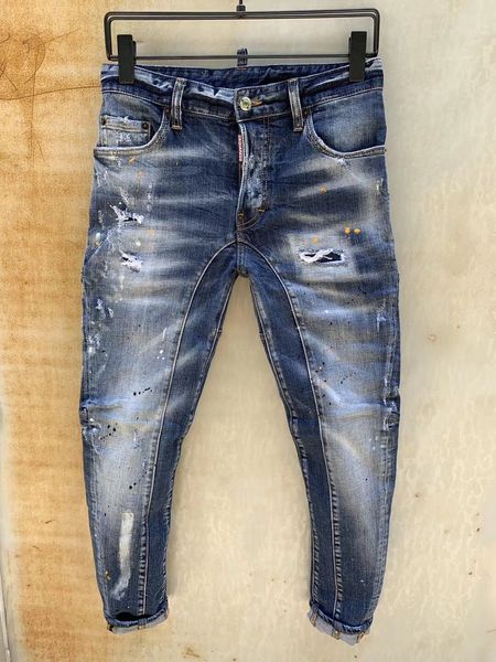 

new arrival mens designer jeans casual mens zipper denim jean embroidery pants holes jeans biker denim pants long trousers, Blue