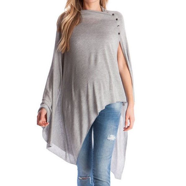 

TELOTUNY Women's Maternity Long Sleeve Nursing Breastfeeding Top Pregnant solid Long Sleeve Blouse Tee t-shirt tops clothes ZO30