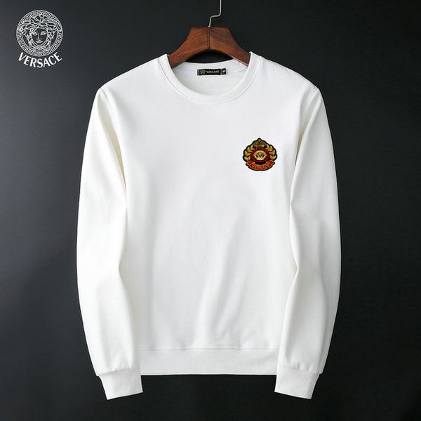 

20ss luxury mens designer hoodie medusa logo прилив моды пуловер марка печать итальянский высокого качества вскользь плюс бархат хлопок фуфа, White;black