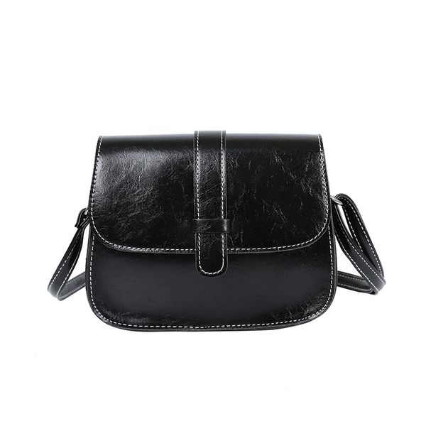 

new elegant shoulder bag women wild simple messenger bag for girls fashion retro leather crossbody messenger shoulder bags k619