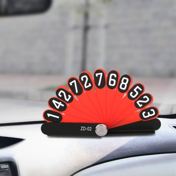 

luminous phone number card car temporary parking plate car-styling automotive decor cute peacock tail shape car ornament