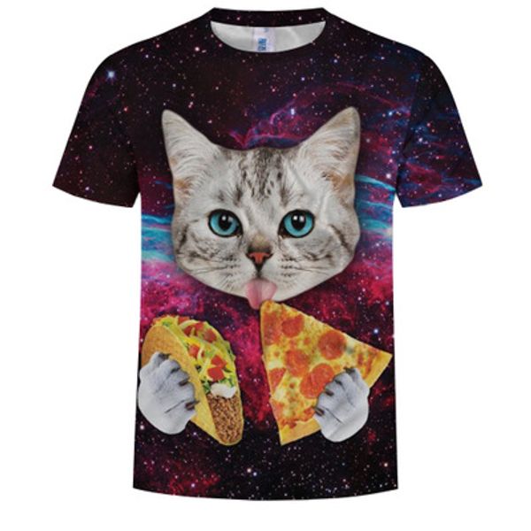

novelty red cloud sandwich cute funny cat printed t shirt women short sleeve big size tshirt fashion casual brand tees ypf774, White;black