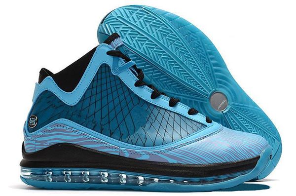 

2020new all star red carpet lebron 7 mens outdoor shoes white black red glass blue chilling james 7s sports sneakers 40-46