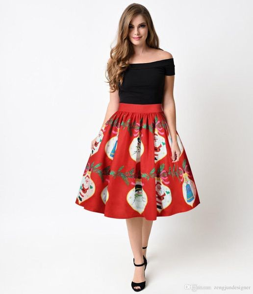 

knee length femal clothing cute dresses casual apparel women floral print summer designer skirts christmas style fashion, Black