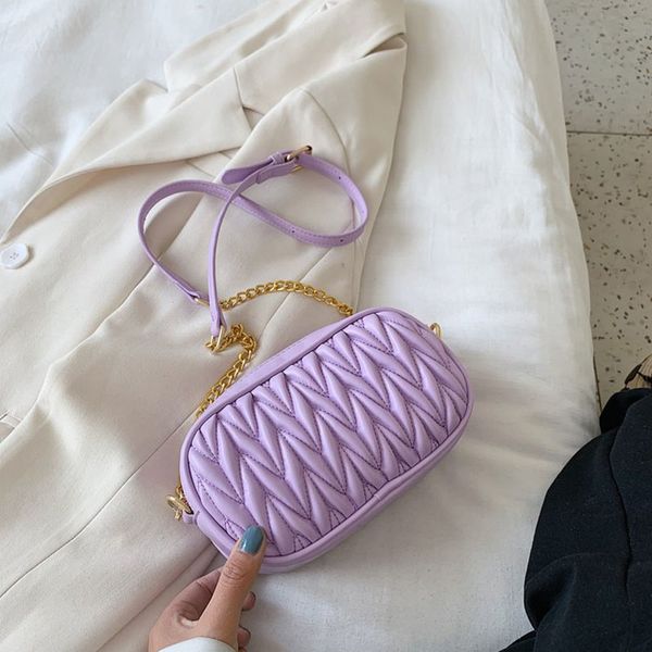 

diamond lattice pu leather handbags for women 2020 candy colors fashion messenger shoulder bags female chain wild