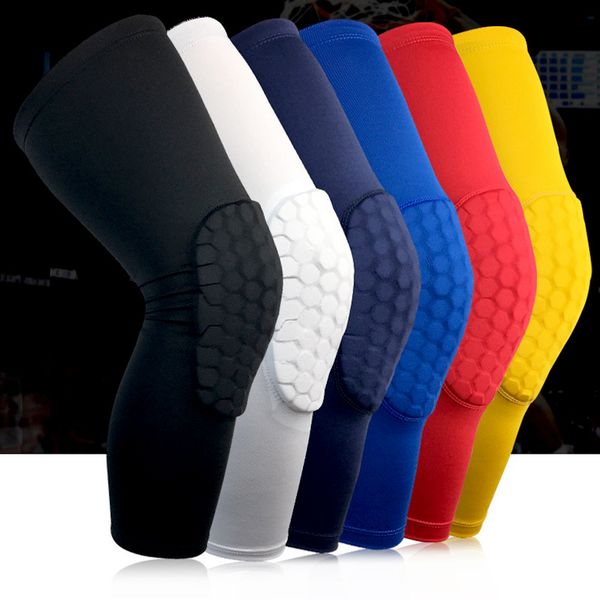 

2 pcs knee pad compression extended support leg sleeve hexpad protective hex, Black;gray