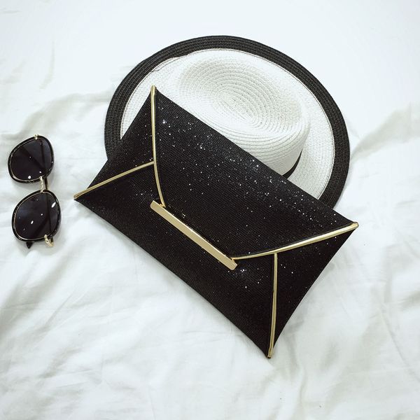 

handbags women bags fashion luminous sequined clutch banquet envelope purse 2020 new pu leather lady evening bag