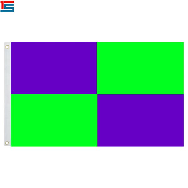 

green and purple solid banner flag 3ft x 5ft polyester, 90*150cm flag with 2 grommets,flags of simple colour