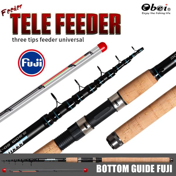 

feeder fishing rod canne a peche 3.0m 3.3m 3.6m 60-180g 3 carbon tip carp fishing rod spinning obei