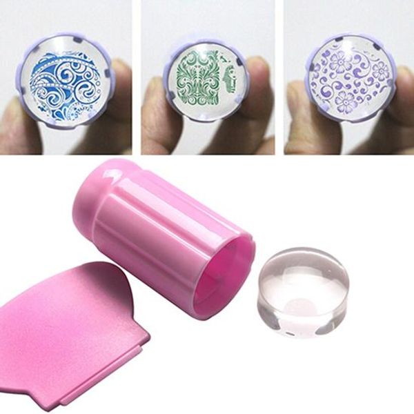 

clear nail art jelly stamper stamp scraper set polish stamping plates scraper with cap manicure tools nail art templates tool