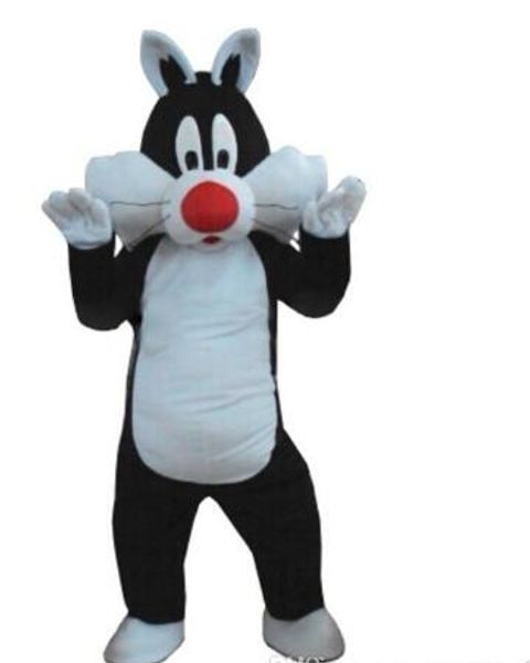 Acheter Costume De Mascotte De Chat Sylvestre Joli Chat Noir Et Blanc Dessin Animé Animaux Personnage Adulte Halloween Costume De Fête Costume De