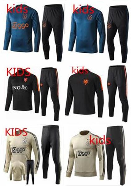 

Kid 2019 netherland occer track uit 19 20 kid ajax fc holland jogging jacket dolberg van de beek football training uit port wear